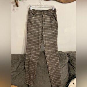 Men's Plaid Tan Pants